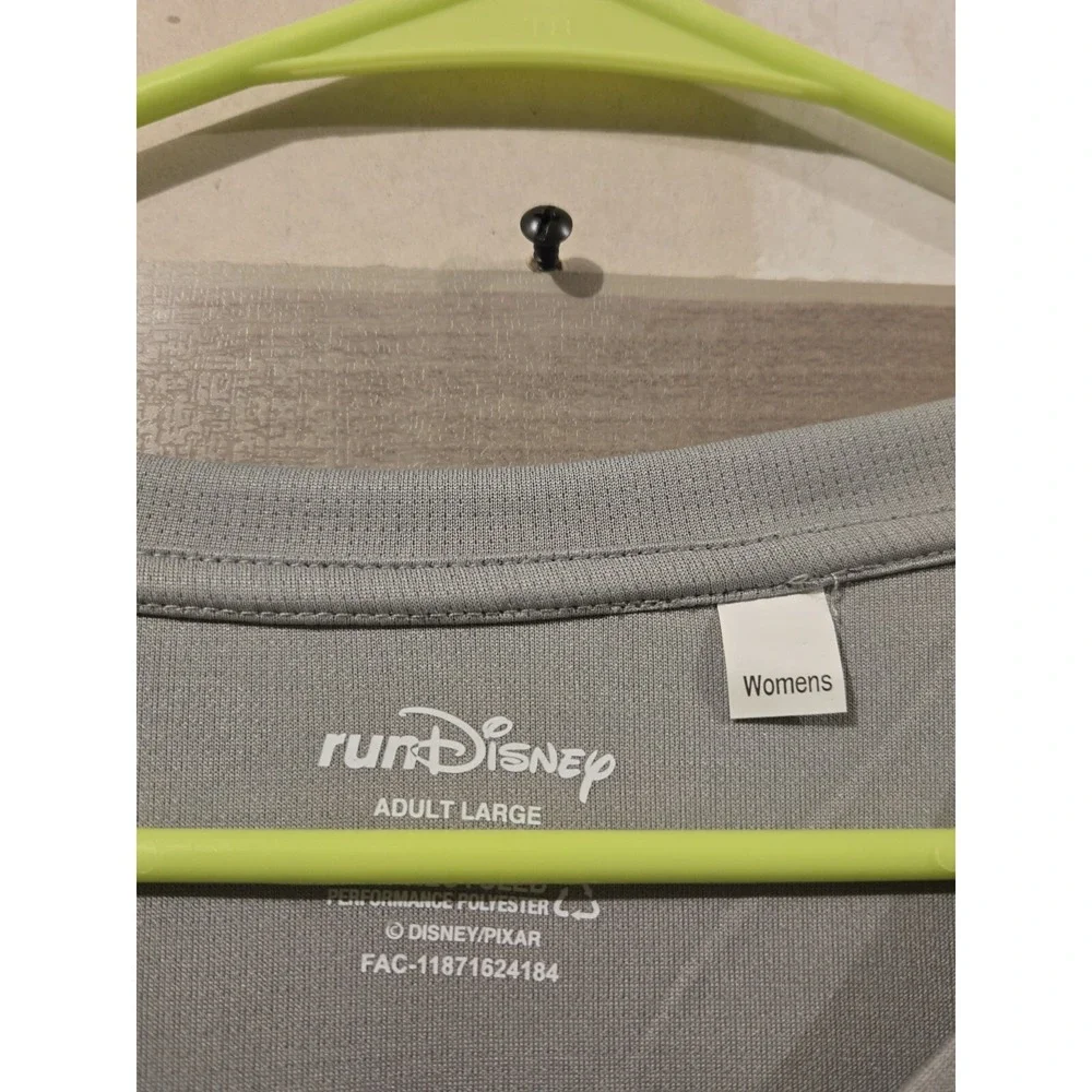 Disney Run Wine‎ & Dine Marathon Race Shirt Womens Sz L Ratatouille Gray